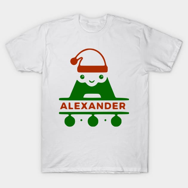 Personalized Name Monogram A- Alexander - Letter a - Christmas monogram T-Shirt by SeverV